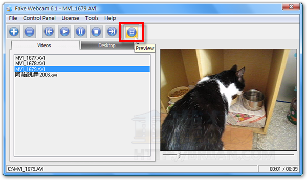 4-[Fake Webcam] 沒webcam也可以聊視訊，用MSN、即時通播影片給朋友看！