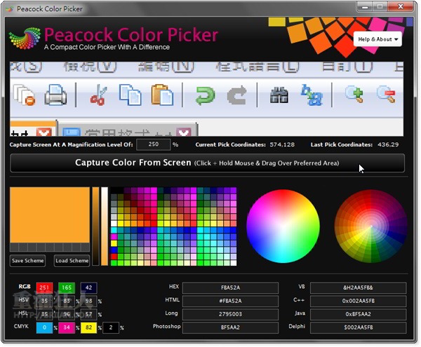 Peacock Color Picker 調色盤 螢幕色彩擷取工具