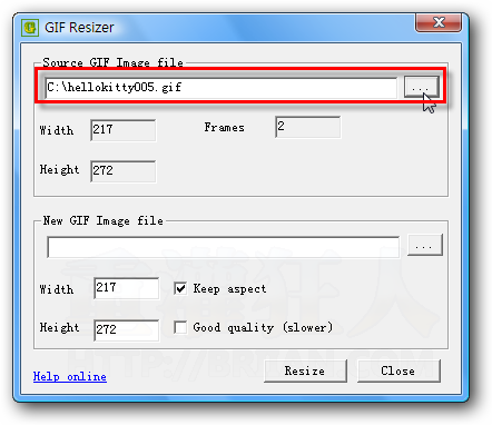 01GiF Resizer 幫GIF動畫圖檔放大、縮小尺寸