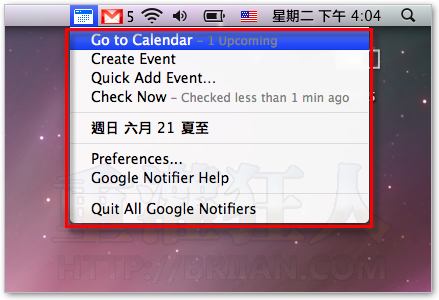 5-Google Notifier for Mac Gmail