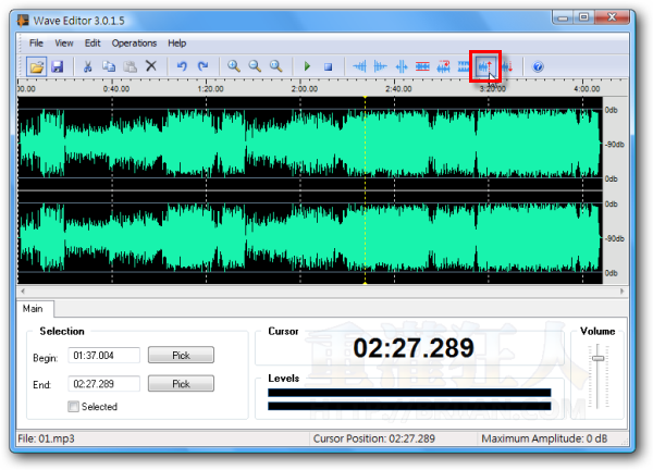 06-免費Wave Editor快速編輯手機鈴聲、MP3音樂的小工具