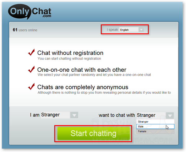 1-OnlyChat、Omegle 陌生人更容易擦出火花的「隨機聊天室」