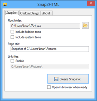 Snap2HTML v1.92 資料夾、檔案清單照相機！
