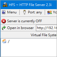 [HFS] Http File Server v2.3j 超快速 HTTP 架站機（提供檔案下載、上傳）