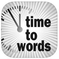 「time2words」想看懂這個時鐘嗎？呃…先把英語學好吧！（iPhone, iPad）