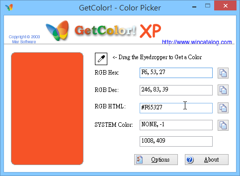 GetColor! 螢幕吸色、取色工具