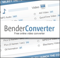 BenderConverter 線上影片轉檔工具，可轉成 MP3、AVI、GIF…