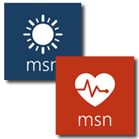 微軟實用生活類 App -「MSN 天氣」、「MSN 健康」