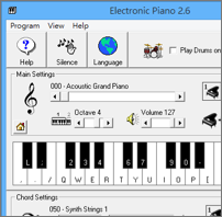 Electronic Piano v2.6 結合128種樂器、爵士鼓、特殊音效的電子琴軟體