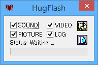 HugFlash v2.9.5 按一下！把 Flash 裡的音樂、圖片、影片…分解出來（支援 swf, flv, exe）