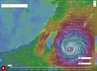 Windy 用超震撼的動畫告訴你，颱風在哪裡？風怎麼吹？