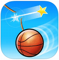特別的投籃遊戲！「Basket Fall」切斷繩子讓球落下（iPhone, iPad）
