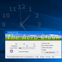 TheAeroClock v8.11 電腦桌面超大、半透明的指針時鐘