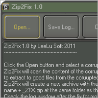 Zip2Fix 修復已毀損的 ZIP 壓縮檔，搶救還能用的檔案