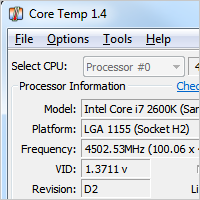 Core Temp v1.18 CPU 溫度監控、過熱保護工具(繁體中文版)