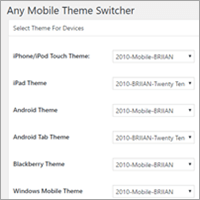 讓 WordPress 針對 iPhone/iPad/Android 顯示不同佈景主題（Any Mobile Theme Switcher）