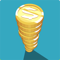 「硬幣塔王」保持平衡反覆疊幣超舒壓的小遊戲（iPhone, Android）