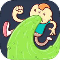 「Eggggg」噴泉般的嘔吐超能力，史上最荒謬的橫向跑酷遊戲（iPhone, Android）