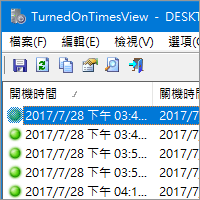 TurnedOnTimesView v1.42 電腦被偷用怎知道？查詢電腦開機、關機記錄與使用時間