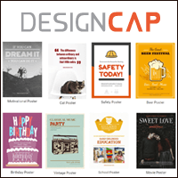 DesignCap 線上海報製作工具！提供海量模版、貼圖，不會 Photoshop 也能做出專業海報