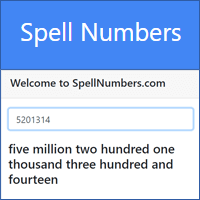 Spell Numbers 阿拉伯數字英文寫法轉換器