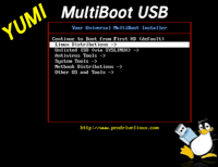 YUMI v2.0.7.1 製作 USB 開機隨身碟、在隨身碟安裝多個 Linux 系統