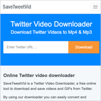 SaveTweetVid 快速下載 Twitter 上的影片、MP3、GIF動畫