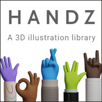 「HANDZ」超過 320 種的 3D 手勢插圖素材，免費下載、可商用！