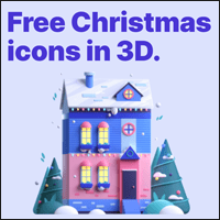 12 款超可愛的 3D 聖誕節 icon 免費下載！