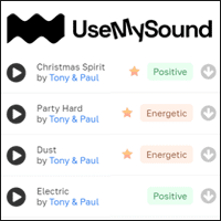 UseMySound 可免費使用的原創 MP3 音樂素材，個人、商用都 OK！