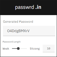 passwrd.in 可自訂強度的隨機密碼產生器