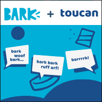 輸入想對狗狗說的話，「BARK + toucan」就幫你翻成狗語！