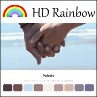 HD Raindow 線上圖片取色工具，自動擷取 9 種顏色！