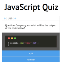 「JavaScript Quiz」線上 JS 程式語言問答測驗，附有詳解！