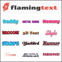 FlamingText 藝術文字產生器，有超過 1000 種的特殊文字設計可直接套用！