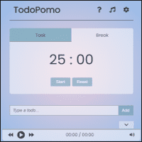「TodoPomo」結合待辦事項、15 首背景音樂的線上番茄鐘