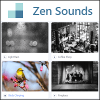 Zen Sounds 可幫助專注、冥想、平靜的線上白噪音播放器