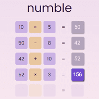 「Numble」數學燒腦謎題大考驗！有用限的數字，想辦法湊出目標答案！