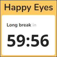 「Happy Eyes」提醒眼睛休息的線上計時器