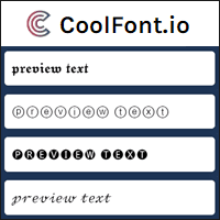 「Cool Font Generator」花俏英文字體產生器