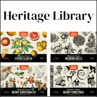 「Heritage Library」畫風多元的免費復古插圖庫，個人、商用皆可！