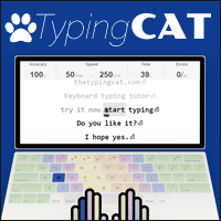 「The Typing Cat」英文打字練習工具，有練習、測試還有小遊戲！