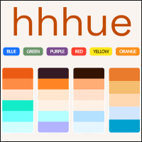 只要選定主色「hhhue」就自動調配出各種漂亮又吸睛的顏色組合！