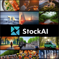 「StockAI」由 AI 生成的免費圖庫，如果想要的照片不存在還能當場為你生成！