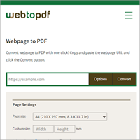 WebtoPDF 將網頁轉成 PDF、PNG 圖檔…